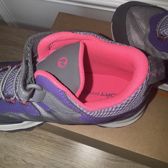 Merrell Moab Spd Girls Sz 6 Hike Pink Purple Float Pro Waterproof Trail EUC Box - Picture 8 of 15